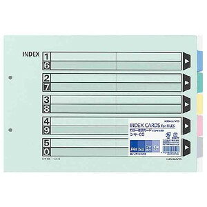 KOKUYO コクヨ カラー仕切カード（ファイル用・5山見出し） シキ-65(3)