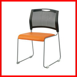 《ジョインテックス》 会議イス FRS-10L OR マンダリンオレンジ [2]