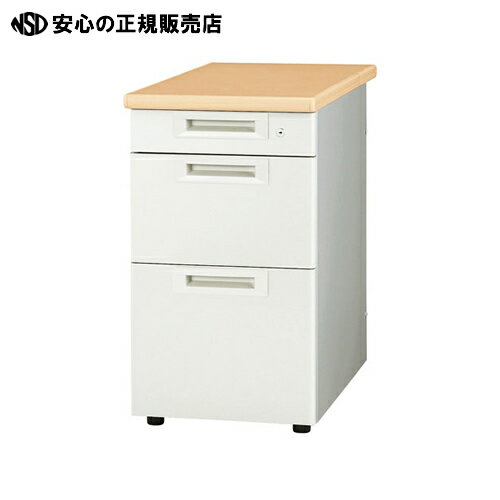 ≪ プラス ≫脇机3段 RJ-047D-D3 ホワイトメープル引出D