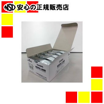 《カシオ計算機》 テープ XR-24X-5P-E 透明に黒文字 24mm 5個