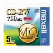 日立マクセル CD-RW 700MB CDRW80MQ.S1P5S 5枚