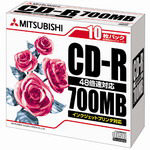 《10枚入》 三菱化学メディア インクジェットプリンタ対応データ用CD-R 700MB 《10枚入》 三菱化学メディア インクジェットプリンタ対応データ用CD-R 700MB