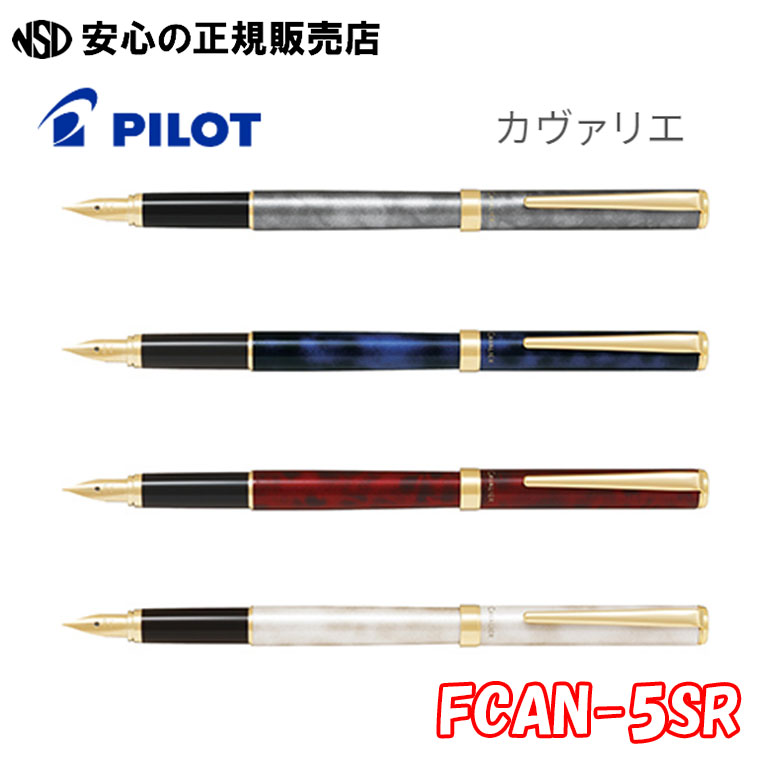 《パイロット(PILOT)》 万年筆　カヴァリエ　FCAN-5SR 各種 ☆細身で重厚なマーブル柄デザインの女性向け万年筆です