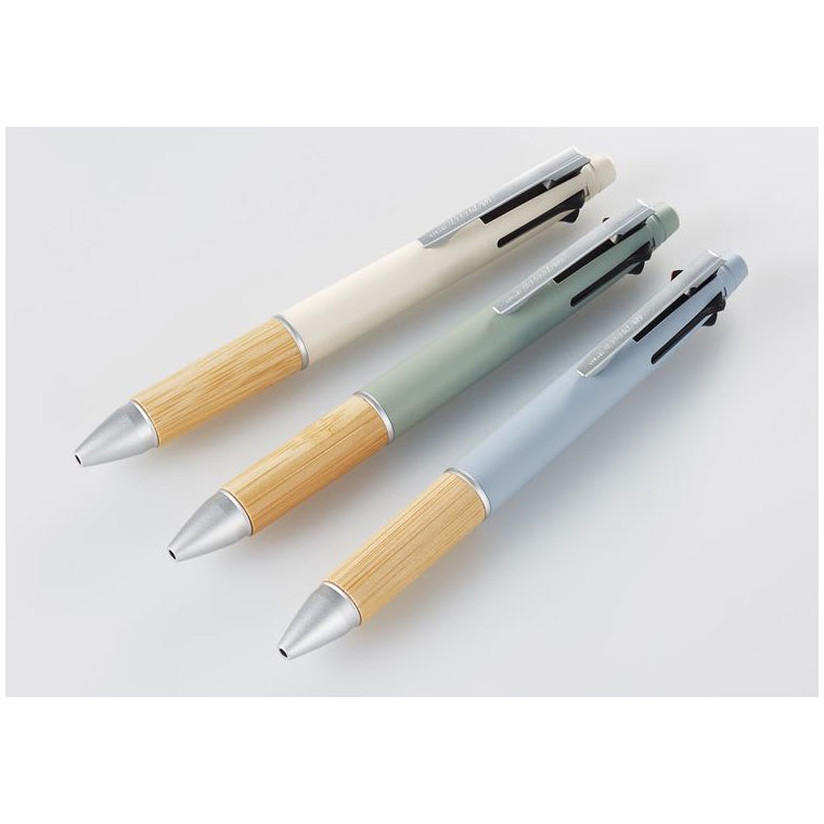 ジェットストリーム 多機能ペン 4&1 BAMBOO 0.5mm 各色 MSXE5-2000B-05 ☆素朴でありながら上品な風合いと耐久性を兼ね備えた、ナチュラルな竹製グリップ！☆色分けしての書き込みに最適で日常的に使いやすい多機能ペンです♪