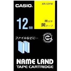 カシオ ネームランドテープ 黄ラベル 黒文字 12mm幅 カシオ ネームランドテープ 黄ラベル 黒文字 12mm幅