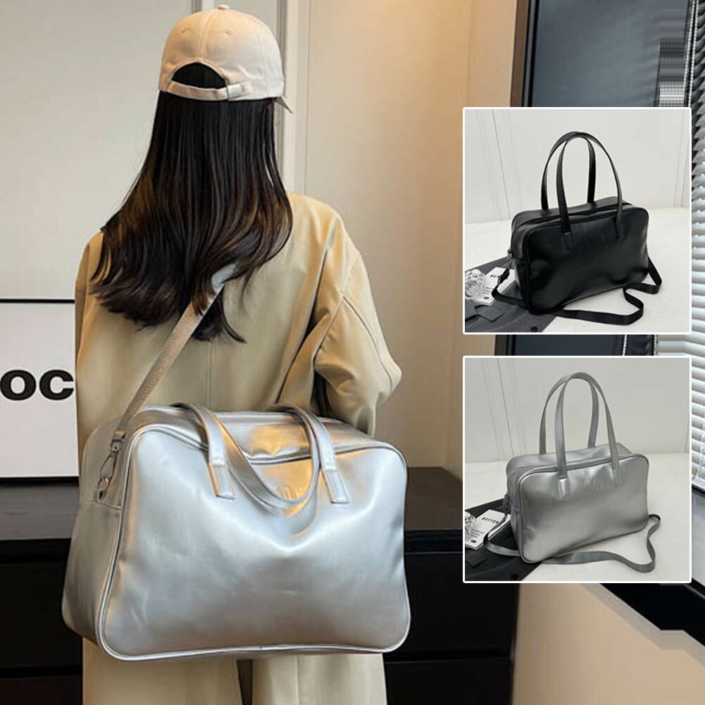 樂天商城 - 51%OFF!【時間限定:8,360円→4,096円】ボストンバッグ レディース 大容量 旅行 修学旅行 旅行バッグ トラベルバッグ スポーツバッグ スポーツ 1泊 2way 合皮 機内持ち込み ヴィーガンレザー スクエア バッグ ショルダーバッグ バック 通勤 通学 黒 韓国 可愛い