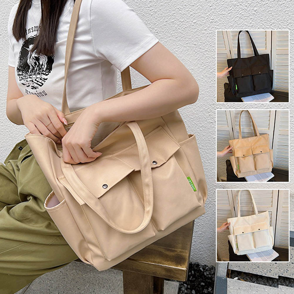 乐天商城 - 51%OFF!【時間限定:7,560円→3,704円】トートバッグ レディース キャンバス a4 横 撥水 大きめ 大容量 バッグ ファスナー付き 通勤 通学 肩掛け トート マザーズバッグ 2way おしゃれ カジュアル 盗難防止 通勤バッグ 軽い 旅行 韓国 カバン 無地 自立 帆布 ポケット