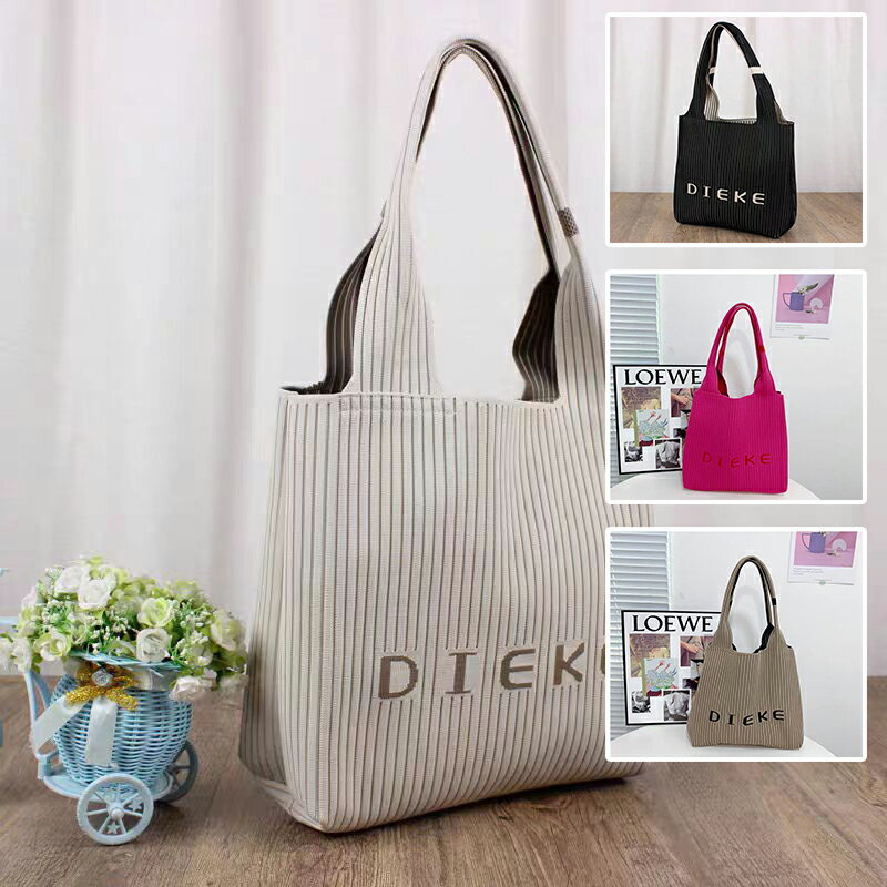 乐天商城 - 51%OFF!【時間限定:6,160円→3,018円】トートバッグ 女性通勤手提げ袋 おしゃれ バッグニット白ショルダーバッグ 大容量 韓国版文芸学生ファイルハンドバッグ 2025新型カジュアル 旅行 収納
