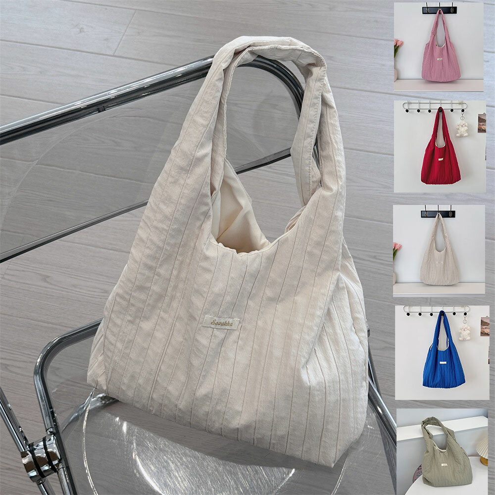 樂天商城 - 51%OFF!【時間限定:6,160円→3,018円】トートバッグ 女性通勤手提げ袋 おしゃれ バッグニット白ショルダーバッグ 大容量 韓国版文芸学生ファイルハンドバッグ 2025新型カジュアル 旅行 収納