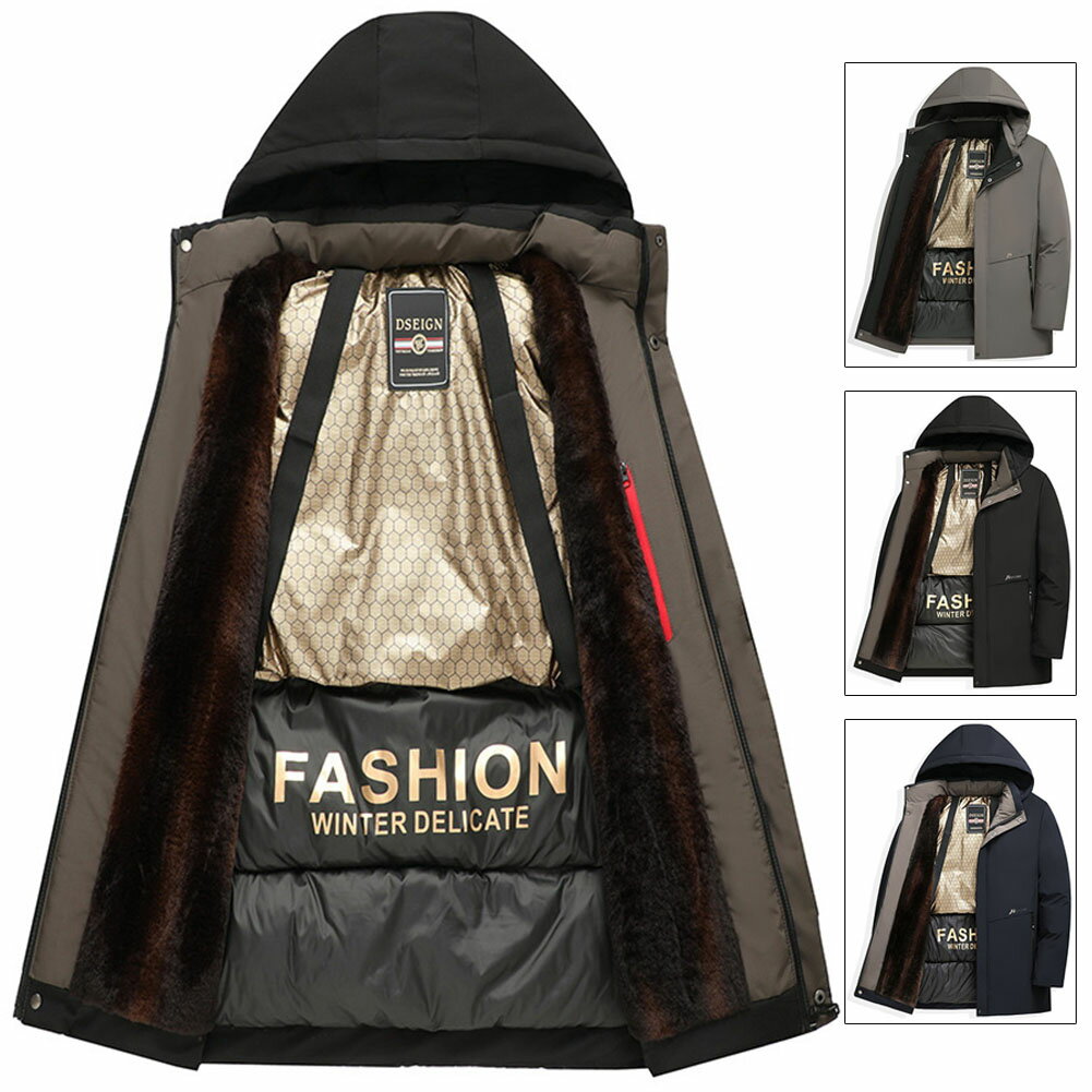 乐天商城 - 51%OFF!【時間限定:12,360円→6,056円】フード付きダウンジャケット メンズ 綿服 ユニセックス ペアルック アウター ダウンジャケット ビジネス 通勤 撥水 厚手 アウター 冬服 通勤 防寒着 男性用 ダウンジャケット 着痩せ 大きいサイズ