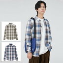 【20時開始 10%OFFクーポン配布中】フランネルシャツ スリムフィット 長袖 メンズ チェック シャツ 春秋