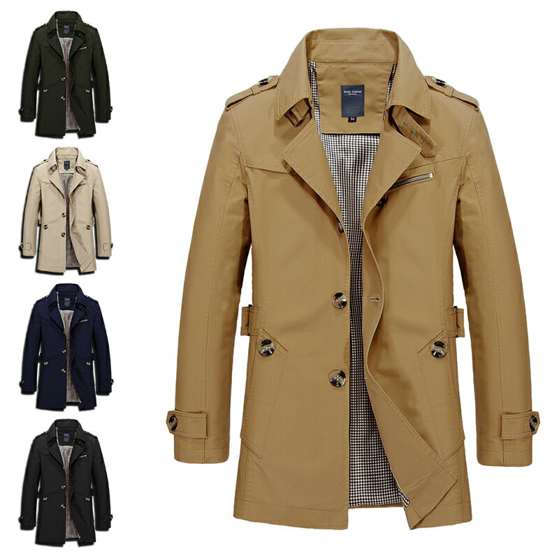 【先着30名様4時間限定50%OFFクーポン配布中】ステンカラーコート スプリングコート ストレッチ ビジネス 防風 撥水 透湿 ステンカラー コート アウター 薄手 春 通勤 メンズ セール