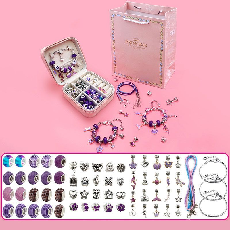 乐天商城 - アクセサリーキット 女の子 ビーズ おもちゃ キッズブレスレット ビーズセット DIY ビーズセット 玩具 ブレスレット作り おしゃれ 紐通