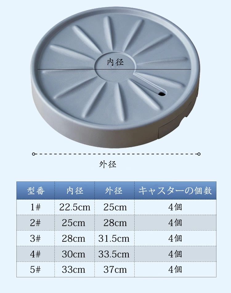 植木鉢台 貯水付き移動花台 鉢受台 鉢置き台 フラワースタンド 鉢置台 キャスター ...