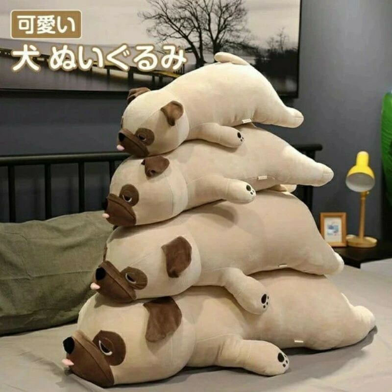 Rakuten - パグ 犬 抱き枕 ぬいぐるみ 可愛い 柔らかい 睡眠枕 ふわふわ もちもち 子供 店飾り 贈り物 お祝い 誕生日 プレゼント クリスマス ギフ