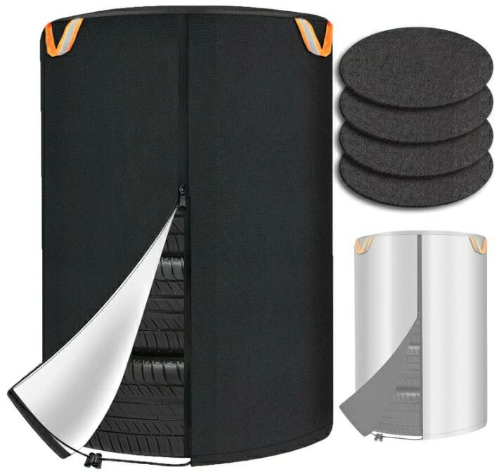 タイヤカバー ホイールカバー 紫外線カット タイヤ ホイール カバー 車 屋外 4本 420D 止水ファスナー採用 軽自動車 普通車 SUV 大型車