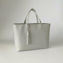 A4サイズトートbag(サイズL)・マチ幅13cm.ver☆彡ライトグレー・受注制作 バッグ 日本製 国産 メンズ レディース 本革 通勤バッグ シンプル 高級 お洒落 鞄 カバン 牛革 旅行 フォーマル オケージョン プレゼント ブランド 入園式 バッグ 本革(4)