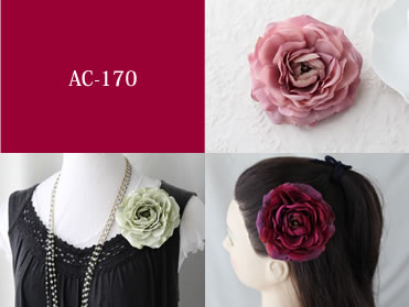 IMPISH from NaoColourの品揃え多数！ 新色登場！ 高級造花 コサージュ ヘアアクセサリー ラナンキュラス AC-170 シルクフラワー 造花 髪飾り ヘアアクセ 結婚式 入学式 卒業式 入園式 卒園式 成人式 フォーマル｜アングル2