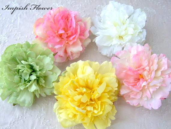 品揃え多数! 高級造花 コサージュ ヘアアクセサリー ピオニー 西洋ショクヤク AC-111 シルクフラワー 造花 花 髪飾り ヘアアクセ 結婚式 入学式 卒...