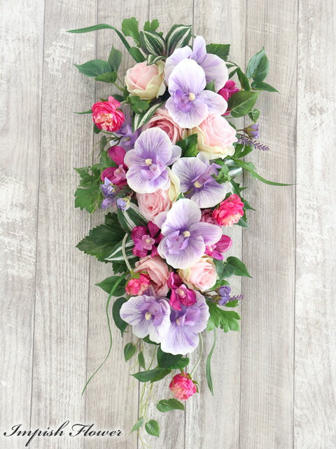 リース 造花 スワッグ 壁掛け 玄関 高級造花 インテリア アートフラワー おしゃれ