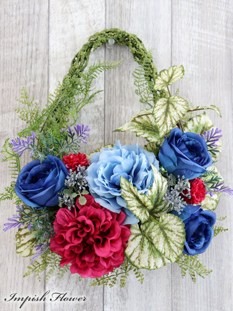 リース 造花 壁掛け フラワーアレンジメント アーティフィシャルフラワー お花