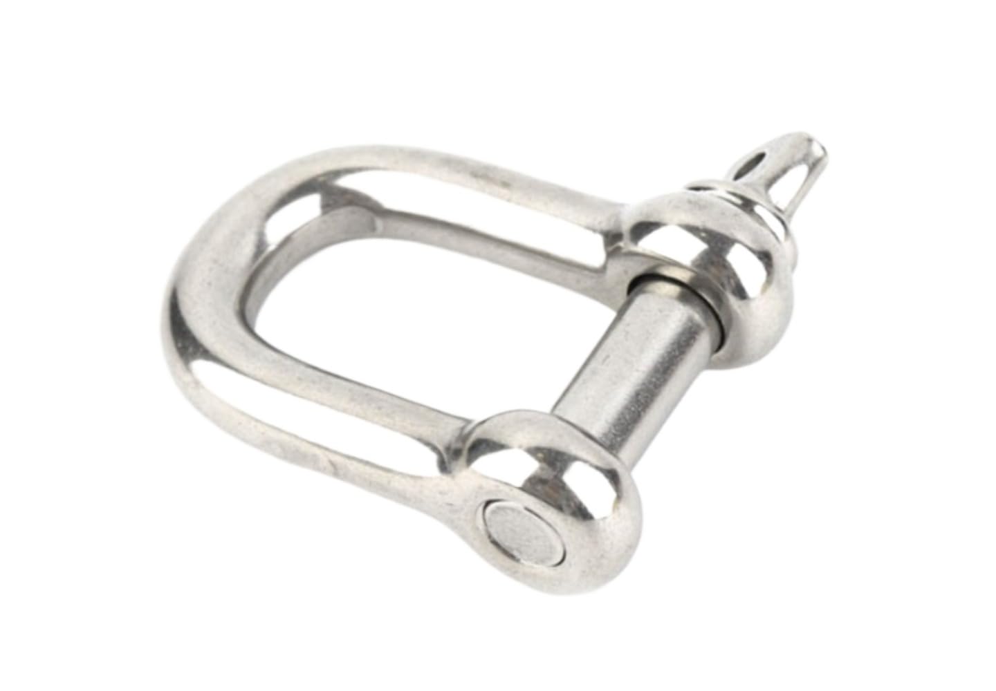 Rakuten - ステンレス シャックル 6mm 50個セット 304ステンレス製 ネジシャックル 連結金具 吊り具 鍵 多目的 錆びにくい 丈夫 固定 耐食性 狩猟用具 チェーン 接続 パーツ 建築 土木 運搬 DIY 荷役金具 屋外 船舶 部品 汎用 D