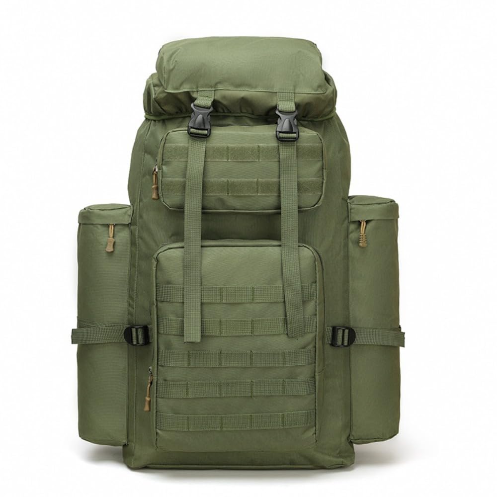 Rakuten - バックパック 登山 リュック 70L 大容量 ミリタリーリュック サバゲー バッグ 多機能 モールシステム 対応 防水 オックスフォード 丈夫 耐摩耗 3WAY アウトドア キャンプ トレッキング 旅行 ハイキング メンズ レディース レイ