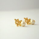 naotjewelry ピアス レディース コットンパール ピアス ゴールド 華奢 シンプル naotjewelry Flower Cotton Pearl Pierce