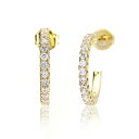    }\ ̓ LO v[g fB[X sAX 18k t[v  mz[sAX Vv 킢 WRjA S[h Vo[ Mtg v[g naotjewelry Zirconia Hoop Pierce