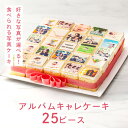 アルバムキャレケーキ 25ピース 30cm×30cm 写真ケーキ 母の日 送料無料 写真 プリント イラスト プレート ケーキ 印刷 アルバムケーキ 誕生日 バ...