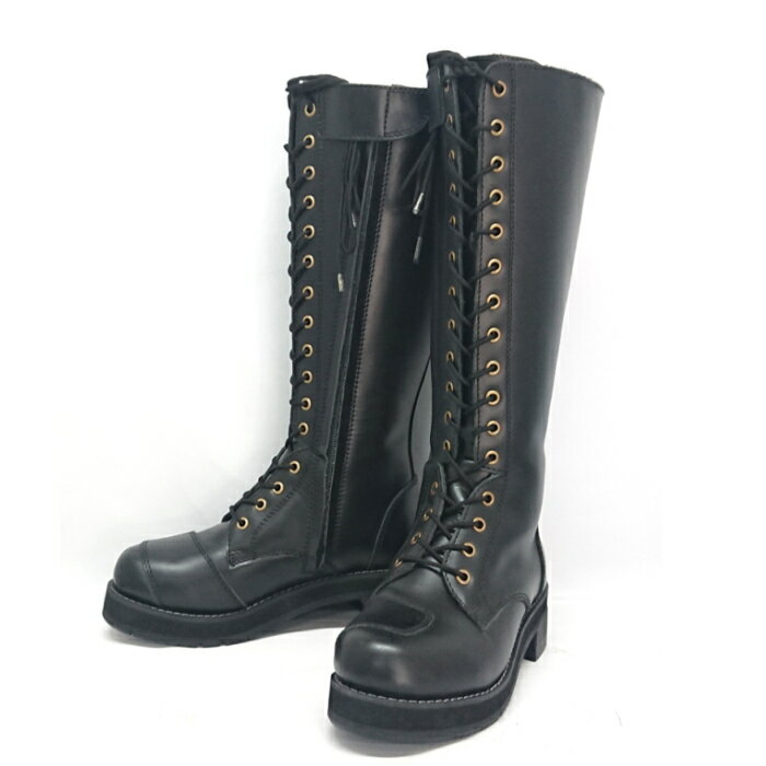 ワイルドウィング WWM-013ATU ストーク ロング バイクブーツ 厚底 レディース ブラック