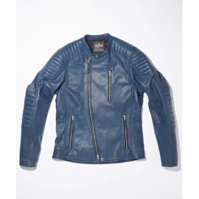 KADOYA 1656 タックロールライダースジャケット ブルーグレイ