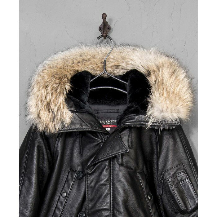 KADOYA ���ɥ� 1054 HF N-3B LEATHER �����󥿡����㥱�å� �֥�å�/�ۥ磻�� HEAD FACTORY �إåɥե����ȥ꡼