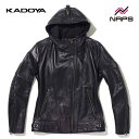 KADOYA カドヤ 1184 MR-LOADED フーデッドレザーライダースジャケット レディース ブラック