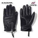 KADOYA カドヤ 3359 ROX GLOVE-PL レザーグローブ ブラック ロックスグローブ パンチングレザー サマー 春夏 ショート吸水速乾 本革 牛革 スマホタッチ バイク用 ALTER KEIS アルタケイス