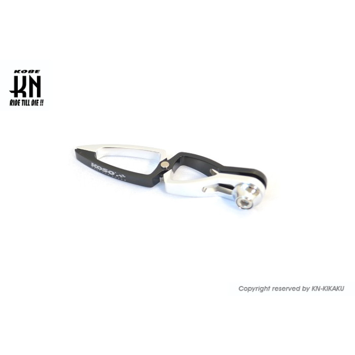 KOSO デュアルカラー ワイヤーホルダー汎用 【ブラック/シルバー】