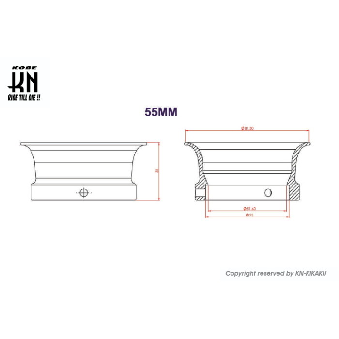 KN��� UmaRacing ����ߥӥ�åȥե���ͥ�����ѡۡڼ������55mm/�⤵38mm��