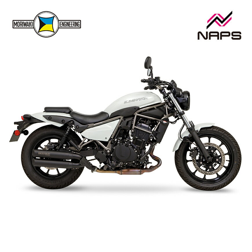 126 cc 〜250 cc  - MORIWAKI ENGINEERING モリワキエンジニアリング スリップオンマフラー ELIMINATOR 23- Slip-On Exhaust CROSS TWIN BLACK ブラック(耐熱黒塗装) 01810-CG261-02