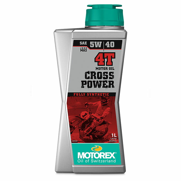 ＼10％OFFクーポン対象 10/31まで／ MOTOREX モトレックス 4サイクルエンジンオイル CROSS POWER 4T 【5W40】 容量 1L 4L