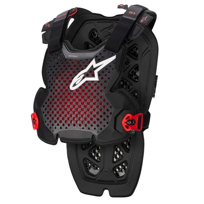 樂天商城 - alpinestars アルパインスターズ A-1 チェストプロテクター アンスラサイト/ブラック/レッド