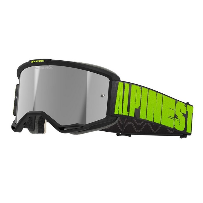 alpinestars アルパインスターズ ヴィジョン5ゴーグル ホロウ チャコール/イエローフロー/シルバーミラーレンズ