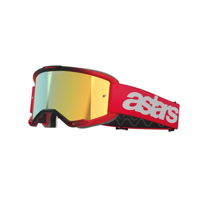 alpinestars アルパインスターズ ヴィジョン5ゴーグル ブレイズ レッド/ゴールドミラーレンズ