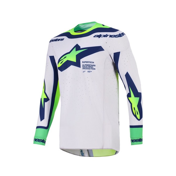 alpinestars アルパインスターズ スーパーテックジャージ ビスタ ライトグレー/イエロー/フローブルー
