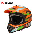 ZEALOT MadJumper2 GRAPHIC ORANGE/BLUE :ジーロット マッドジャンパー2 オレンジ/ブルー ヘルメット バイク オートバイ 用品 メンズ レディース 男性 女性 かっこいい おしゃれ メーカー ブランド 人気 おすすめ