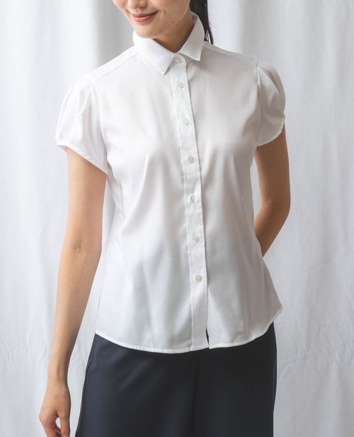 ★6/5限定！20%OFFクーポン配布中★【期間限定65％OFF】《オックスベーシック 半袖 シャツ 》レディース ファッション トップス ナラ カミーチェ ナラカミ NARACAMICIE アウトレット 送料無料のサムネイル