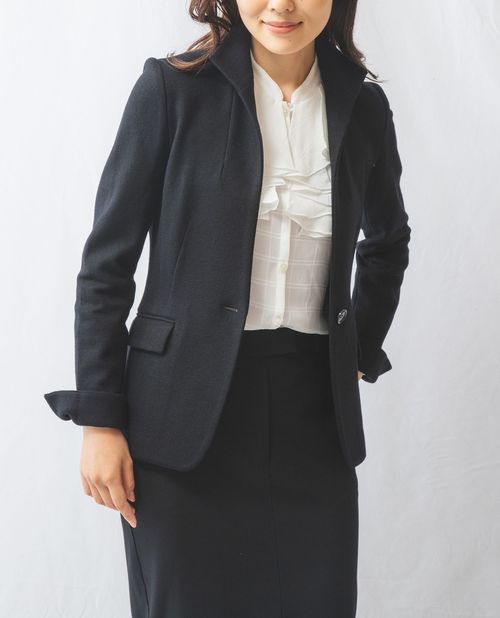 【20％OFF】《[セットアップスーツ対応]バーズアイ スタンドカラー ジャケット》レディース ファッション トップス アウター ナラ カミーチェ ナラカミ NARACAMICIE アウトレット 送料無料のサムネイル