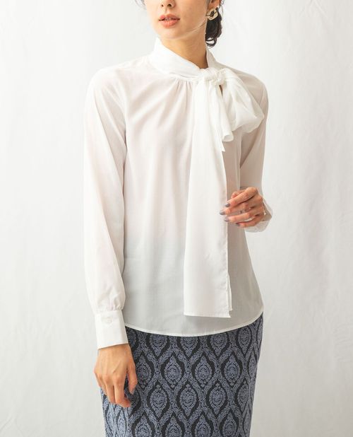 【50%OFF】《シャドードットサイド ボウタイ ブラウス》レディース ファッション トップス ナラ カミーチェ ナラカミ NARACAMICIE アウトレット 送料無料のサムネイル