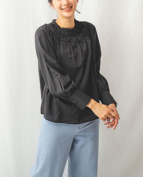 ★7/25限定！20%OFFクーポン配布中★【期間限定70％OFF】《ギャザーヨークプルオーバー ブラウス》レディース ファッション トップス ナラ カミーチェ ナラカミ NARACAMICIE アウトレット 送料無料のサムネイル