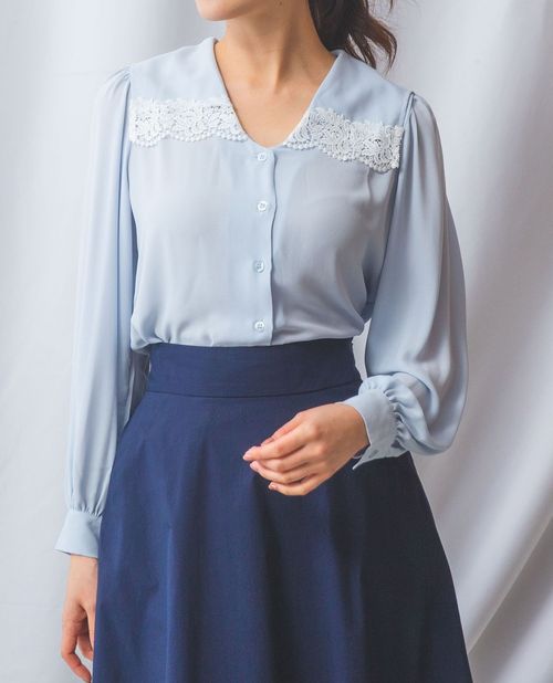 ★6/25限定！20%OFFクーポン★【期間限定70％OFF】《 無地 ジョーゼット レース ビッグ
