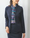 ★P5倍+10%OFFクーポン★【50%OFF】《【セットアップ スーツ 対応】ポンチ ノーカラー ジャケット 》 レディース アウター きちんと オケージョン...